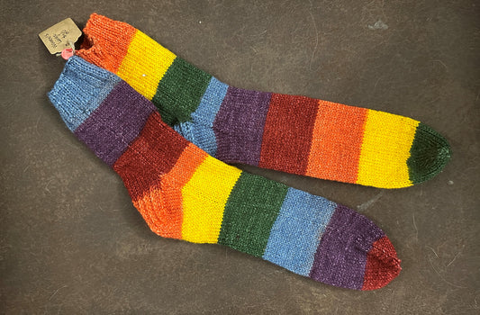 Rainbow Acylic Socks - Women's Large